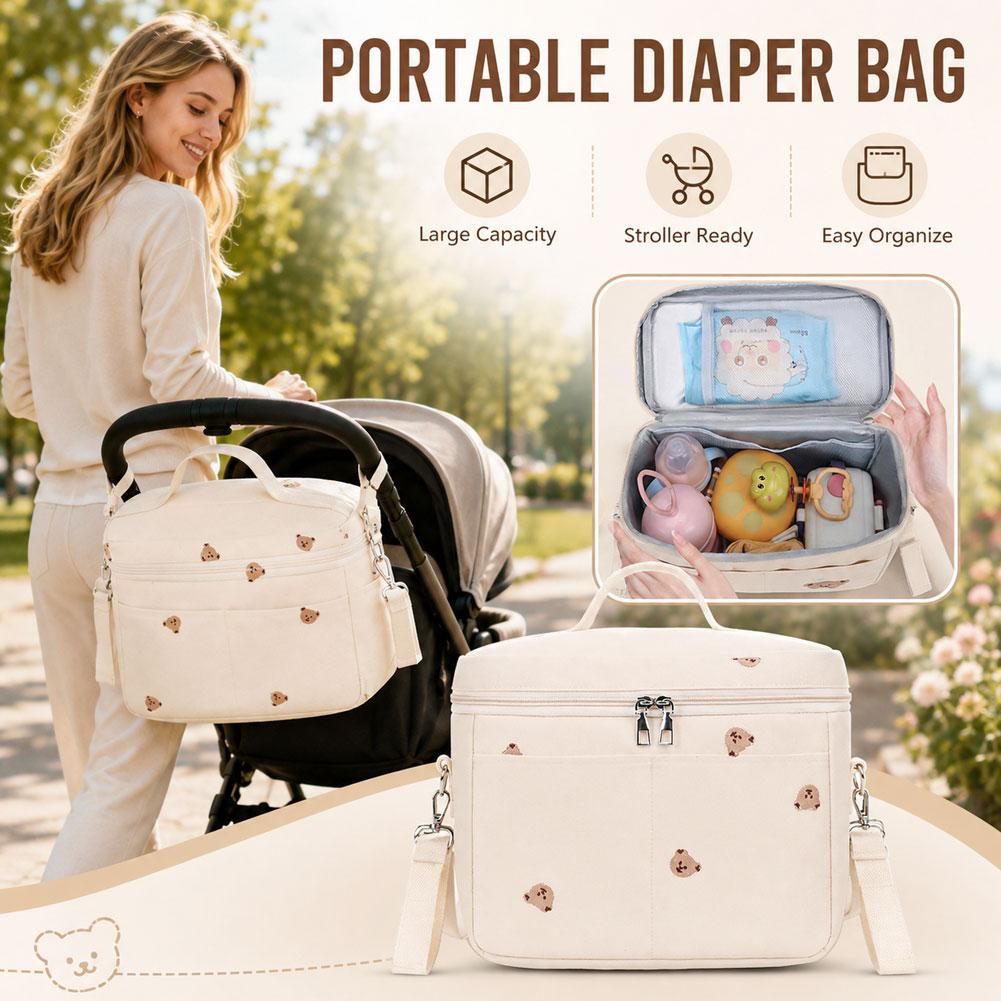 Backpack Diaper Bag - حقيبة تبريد زجاجات على شكل دب