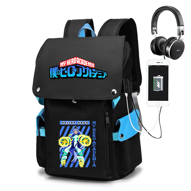 School Backpack Teen - حقيبة ظهر مدرسية مطبوعة بتصميم أنمي