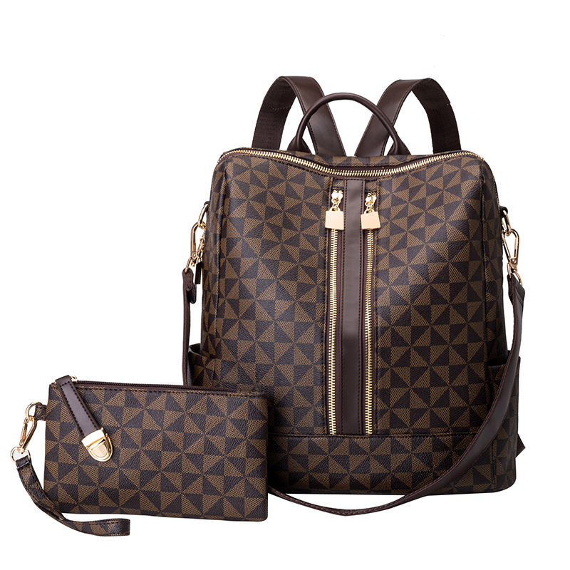 Leather Backpack Vintage - مجموعة حقيبة ظهر وحقائب يد مكونة