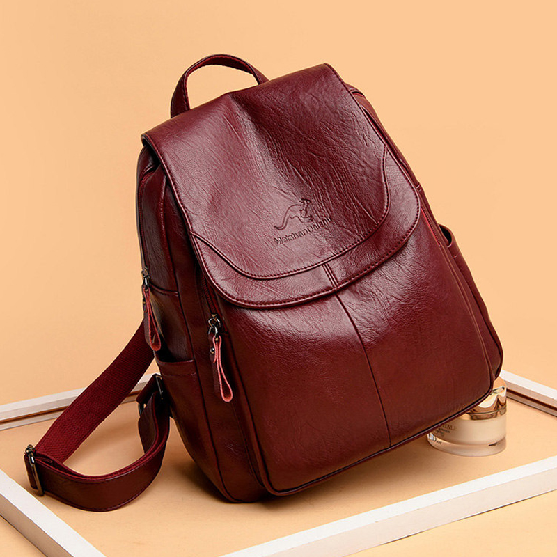 حقيبة ظهر نسائية من الجلد النا - مراجعة Leather Backpack Vintage وسعره