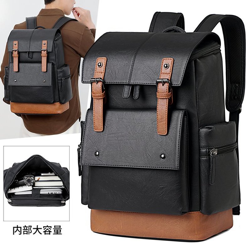 حقيبة ظهر جلدية رجالية جديدة ب - مراجعة Leather Backpack Vintage وسعره