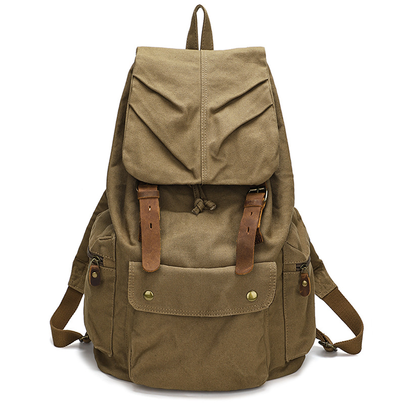حقيبة ظهر قماشية كبيرة السعة،  - مراجعة Canvas Backpack Casual وسعره