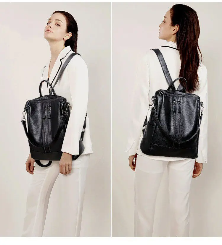 المرأة حقيبة جلدية ناعمة مدرسة - مراجعة Canvas Backpack Casual وسعره