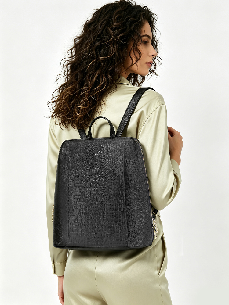 حقيبة ظهر نسائية من جلد التمسا - مراجعة Leather Backpack Vintage وسعره